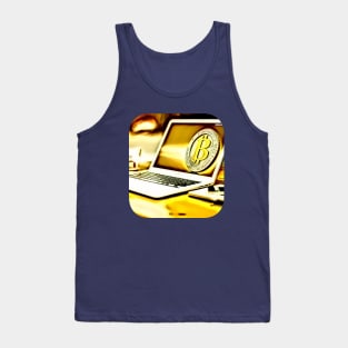 Bitcoin gold make money rounded Tank Top